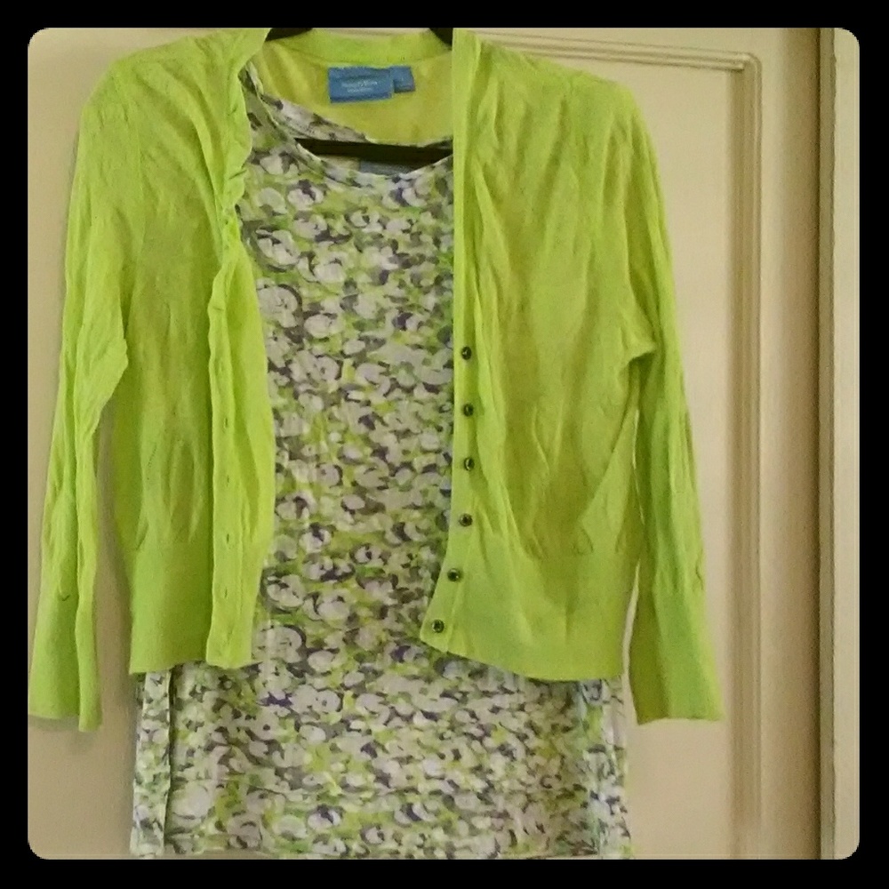 Shirt and cardigan
